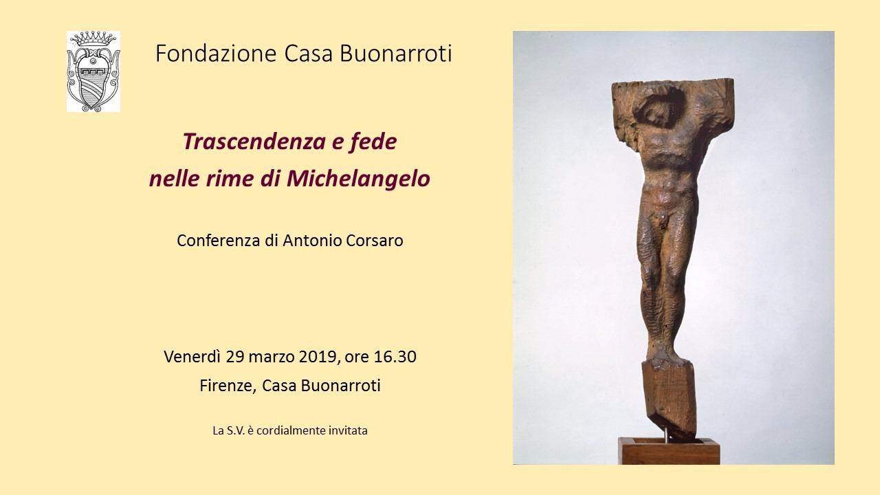 Trascendenza e fede nelle rime di Michelangelo - Conferenza di Antonio Corsaro